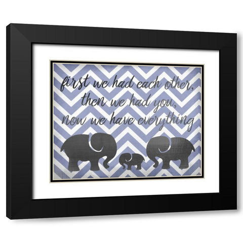 Everything Boy Black Modern Wood Framed Art Print with Double Matting by Allen, Kimberly