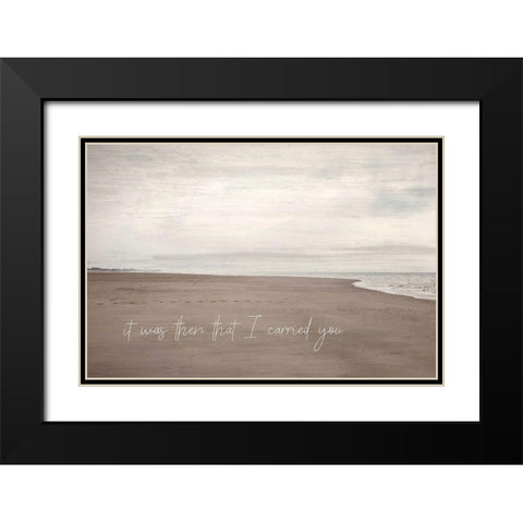 I Carried You Black Modern Wood Framed Art Print with Double Matting by Kimberly, Allen