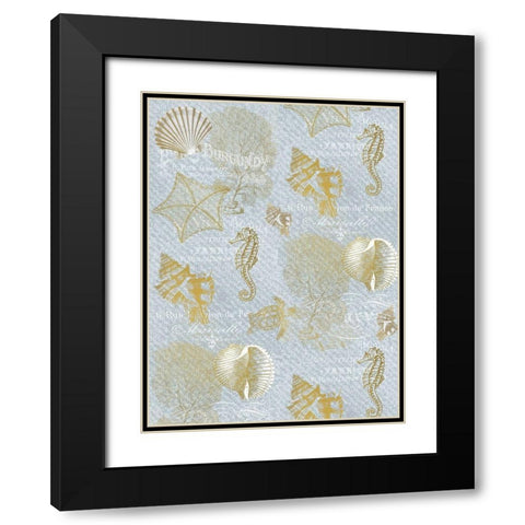 Azure Coastal Full Black Modern Wood Framed Art Print with Double Matting by Kimberly, Allen