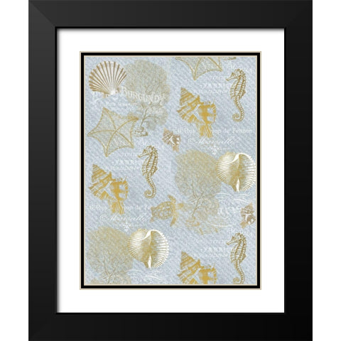Azure Coastal Full Black Modern Wood Framed Art Print with Double Matting by Kimberly, Allen
