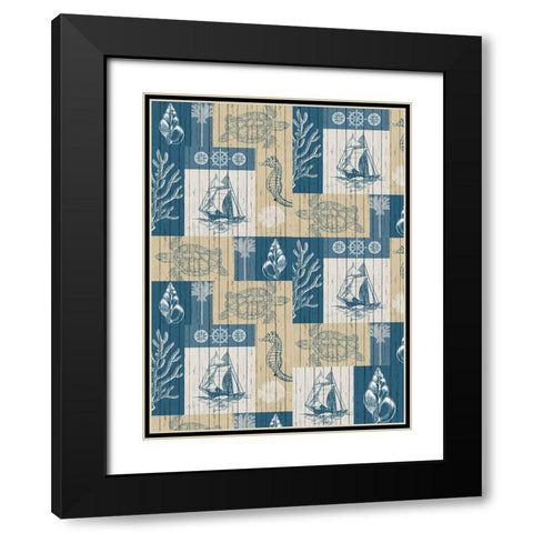 Lets Sail Full Black Modern Wood Framed Art Print with Double Matting by Kimberly, Allen