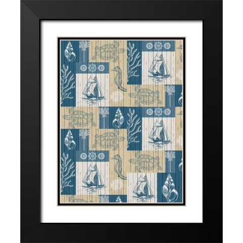 Lets Sail Full Black Modern Wood Framed Art Print with Double Matting by Kimberly, Allen