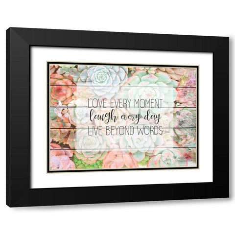 Live Beyond Words Black Modern Wood Framed Art Print with Double Matting by Kimberly, Allen