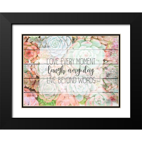 Live Beyond Words Black Modern Wood Framed Art Print with Double Matting by Kimberly, Allen