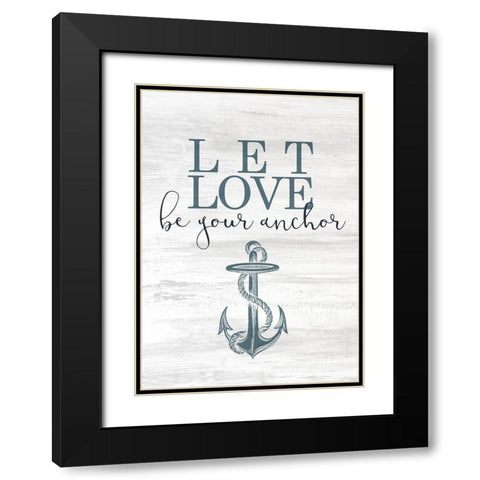 Let Love Hope 1 Black Modern Wood Framed Art Print with Double Matting by Kimberly, Allen