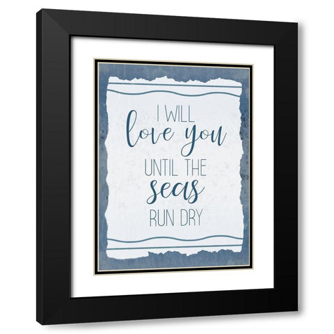 Seas Tide 1 Black Modern Wood Framed Art Print with Double Matting by Kimberly, Allen