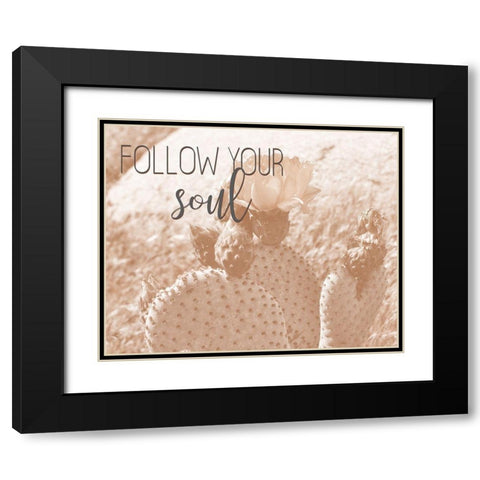 Follow Your Soul 1 Black Modern Wood Framed Art Print with Double Matting by Kimberly, Allen