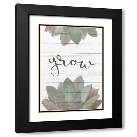 Bloom Grow 1 Black Modern Wood Framed Art Print with Double Matting by Kimberly, Allen