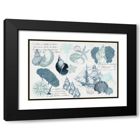 Sea Blues 6 Black Modern Wood Framed Art Print with Double Matting by Kimberly, Allen