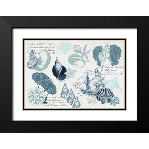 Sea Blues 6 Black Modern Wood Framed Art Print with Double Matting by Kimberly, Allen