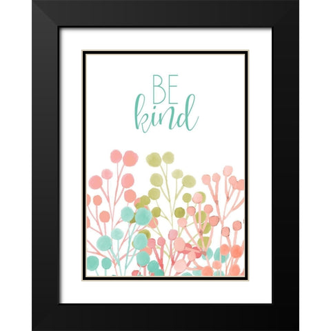 Be Kind Black Modern Wood Framed Art Print with Double Matting by Kimberly, Allen