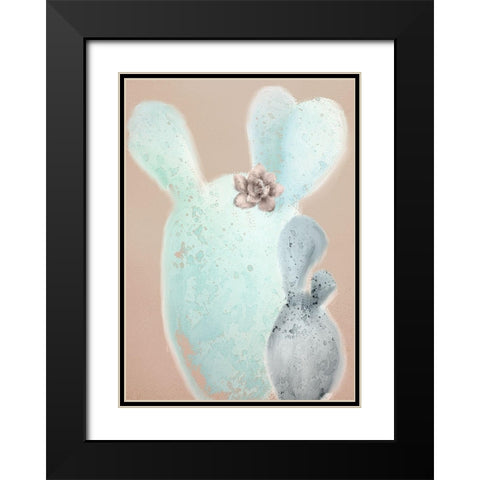 Cactus Believe 1B Black Modern Wood Framed Art Print with Double Matting by Kimberly, Allen