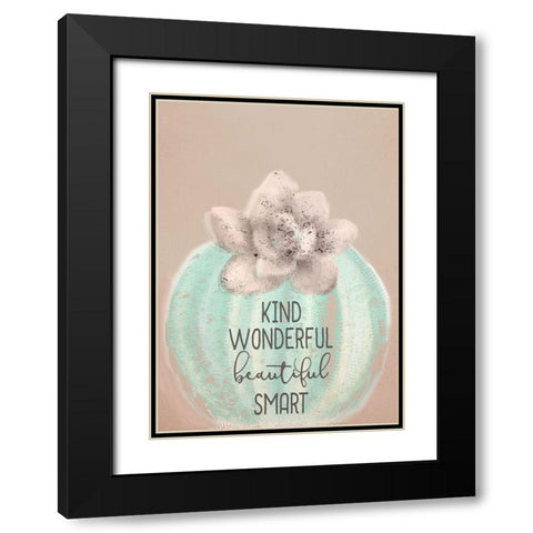Cactus Believe 2 Black Modern Wood Framed Art Print with Double Matting by Kimberly, Allen