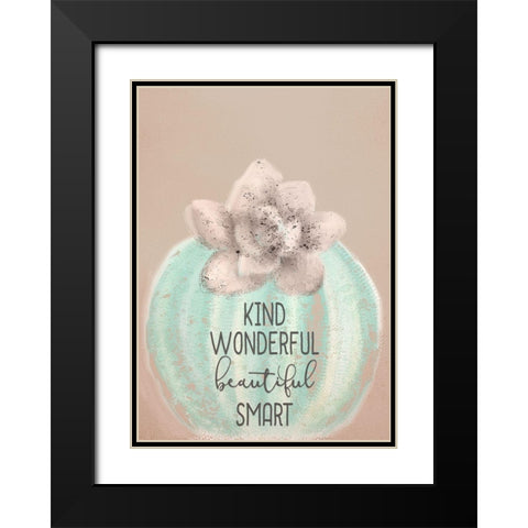 Cactus Believe 2 Black Modern Wood Framed Art Print with Double Matting by Kimberly, Allen