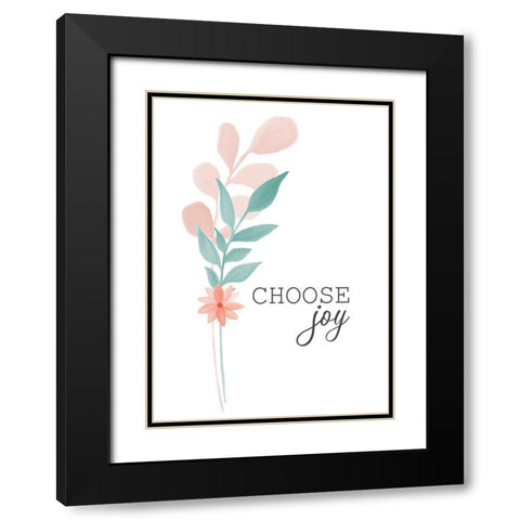 Choose Joy Black Modern Wood Framed Art Print with Double Matting by Kimberly, Allen