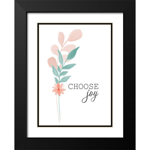 Choose Joy Black Modern Wood Framed Art Print with Double Matting by Kimberly, Allen
