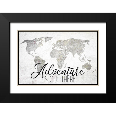 Adventure is out There Black Modern Wood Framed Art Print with Double Matting by Kimberly, Allen
