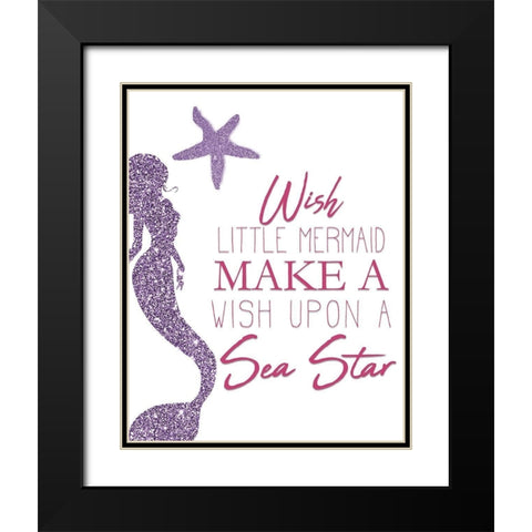 Mermaid Dreams Black Modern Wood Framed Art Print with Double Matting by Kimberly, Allen