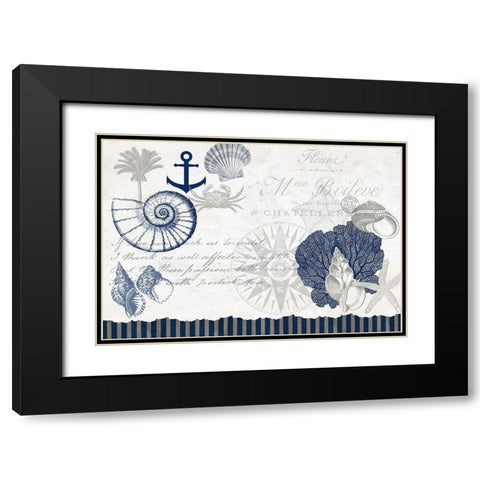 Adventures at Sea Black Modern Wood Framed Art Print with Double Matting by Kimberly, Allen