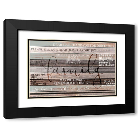Family Prayer Black Modern Wood Framed Art Print with Double Matting by Kimberly, Allen