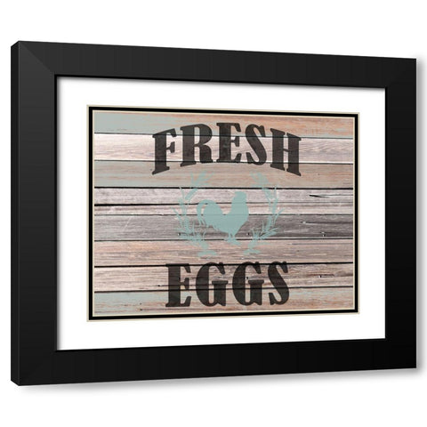 Farm Fresh Eggs Black Modern Wood Framed Art Print with Double Matting by Kimberly, Allen