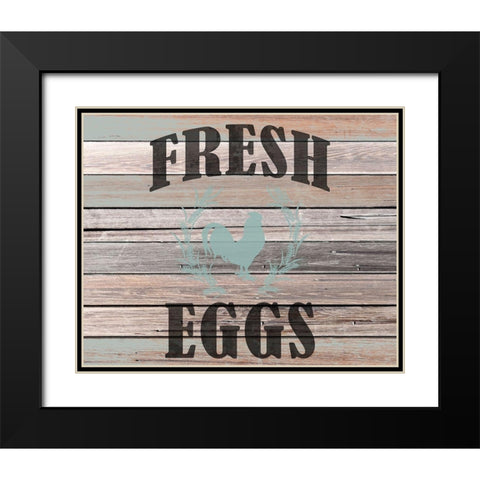 Farm Fresh Eggs Black Modern Wood Framed Art Print with Double Matting by Kimberly, Allen
