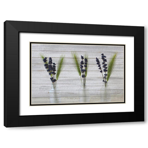Three Vases 2 Black Modern Wood Framed Art Print with Double Matting by Kimberly, Allen