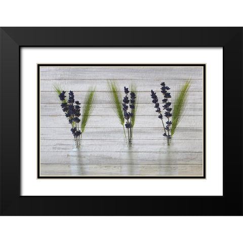 Three Vases 2 Black Modern Wood Framed Art Print with Double Matting by Kimberly, Allen