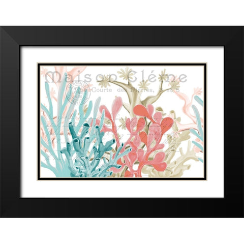 Coral Coastal 1 Black Modern Wood Framed Art Print with Double Matting by Kimberly, Allen