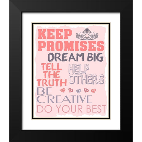 Be Silly 2 Pink Black Modern Wood Framed Art Print with Double Matting by Kimberly, Allen