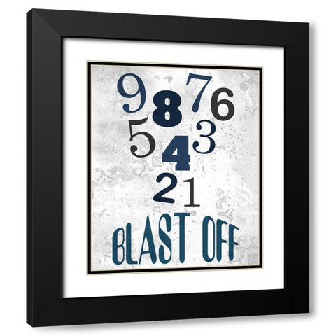 Blast Off 2 Black Modern Wood Framed Art Print with Double Matting by Kimberly, Allen