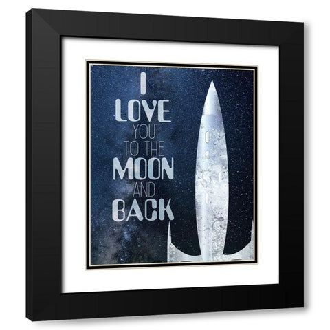 Blast Off 3 Black Modern Wood Framed Art Print with Double Matting by Kimberly, Allen