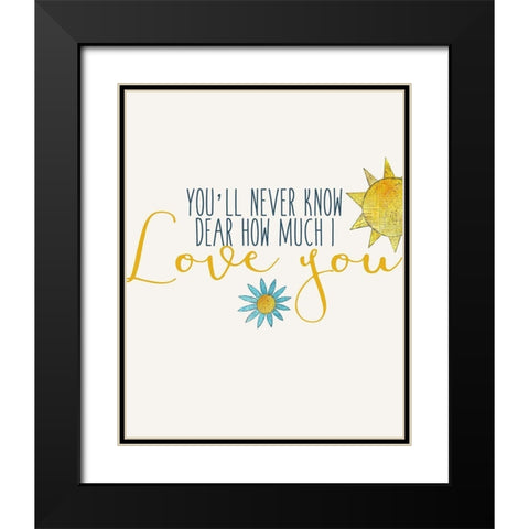 My Sunshine 3 Black Modern Wood Framed Art Print with Double Matting by Kimberly, Allen