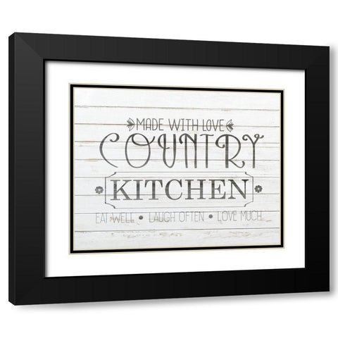 Made With Love Black Modern Wood Framed Art Print with Double Matting by Kimberly, Allen