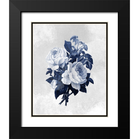 Linen Rose 2 Black Modern Wood Framed Art Print with Double Matting by Kimberly, Allen