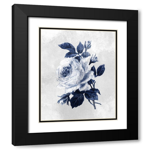 Linen Rose 3 Black Modern Wood Framed Art Print with Double Matting by Kimberly, Allen