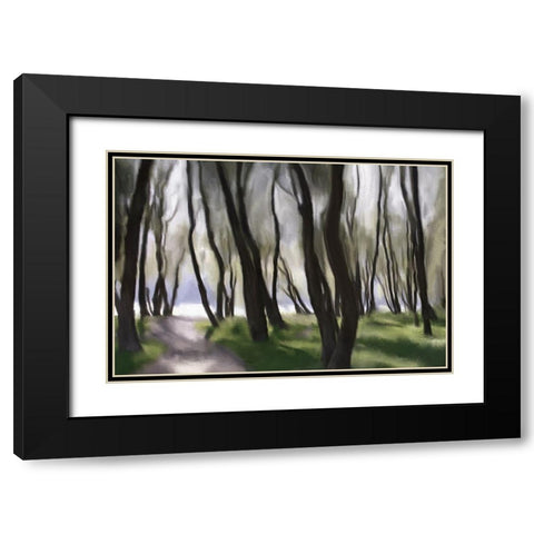 To The River Black Modern Wood Framed Art Print with Double Matting by Kimberly, Allen