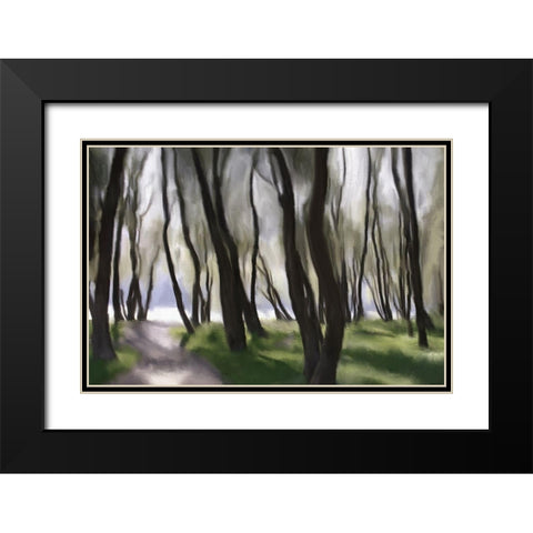 To The River Black Modern Wood Framed Art Print with Double Matting by Kimberly, Allen
