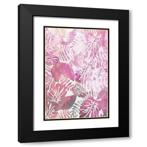 Jungle Pink Black Modern Wood Framed Art Print with Double Matting by Kimberly, Allen