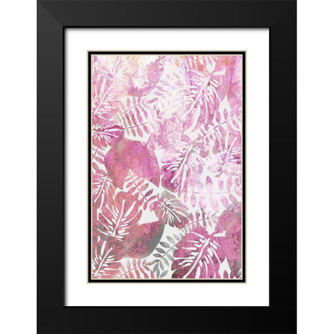 Jungle Pink Black Modern Wood Framed Art Print with Double Matting by Kimberly, Allen