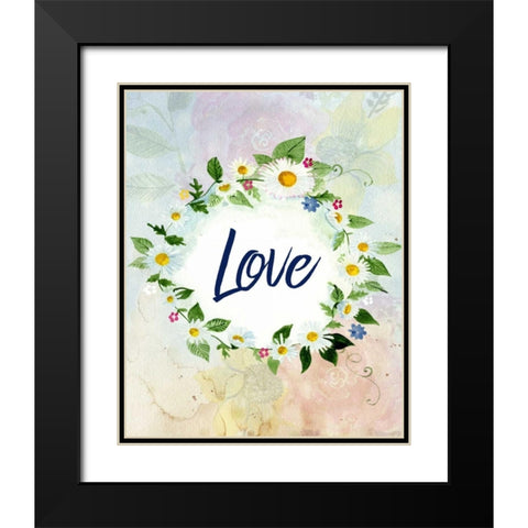 Love Joy Peace 1 Black Modern Wood Framed Art Print with Double Matting by Allen, Kimberly