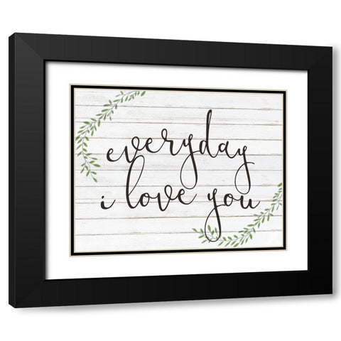 Everyday Black Modern Wood Framed Art Print with Double Matting by Kimberly, Allen