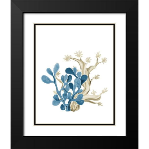 Coastal Coral 3 Black Modern Wood Framed Art Print with Double Matting by Kimberly, Allen