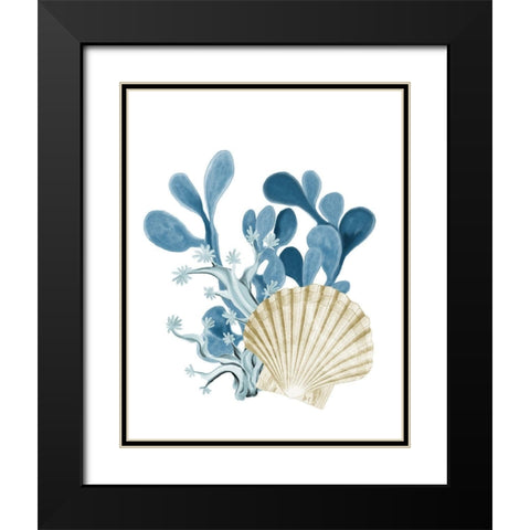 Coastal Coral 5 Black Modern Wood Framed Art Print with Double Matting by Kimberly, Allen