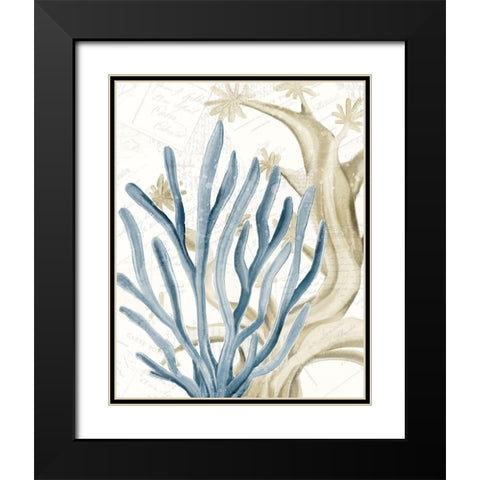 Coral Square 1 Black Modern Wood Framed Art Print with Double Matting by Kimberly, Allen