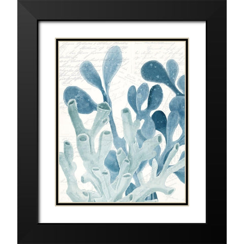 Coral Square 2 Black Modern Wood Framed Art Print with Double Matting by Kimberly, Allen