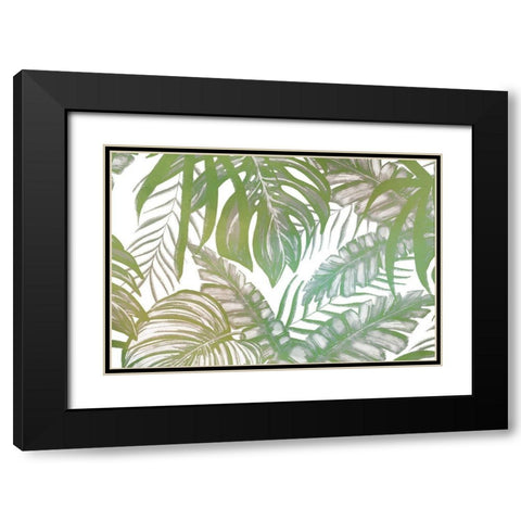 Aloha Palms Black Modern Wood Framed Art Print with Double Matting by Kimberly, Allen