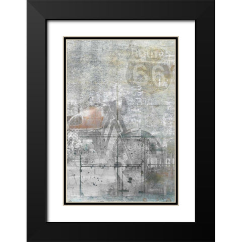 Route 66 Black Modern Wood Framed Art Print with Double Matting by Allen, Kimberly