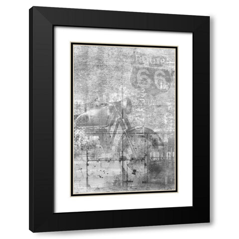 Route 66 Black and White Black Modern Wood Framed Art Print with Double Matting by Allen, Kimberly