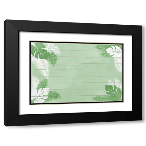 Palm Greens Black Modern Wood Framed Art Print with Double Matting by Kimberly, Allen